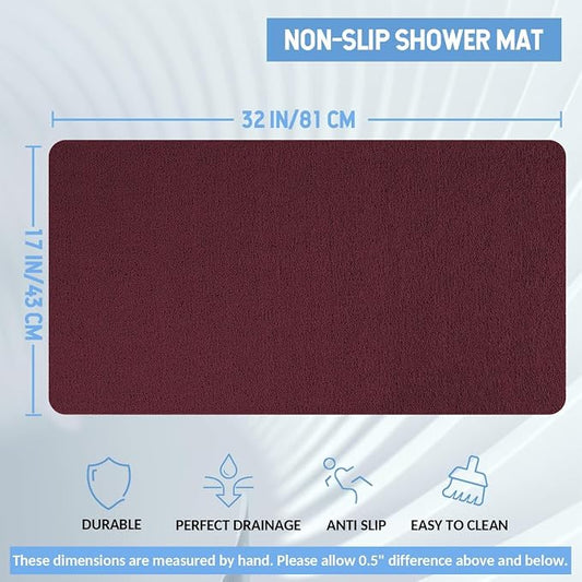 Non-Slip Bathtub Mat, Anti Slip Shower Mat, Fast Drying Bathtub Mats, Foot - Image 2