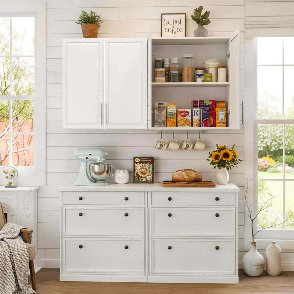 Furnaza 60" W Laundry Room Wall Cabinet with Adjustable Shelf