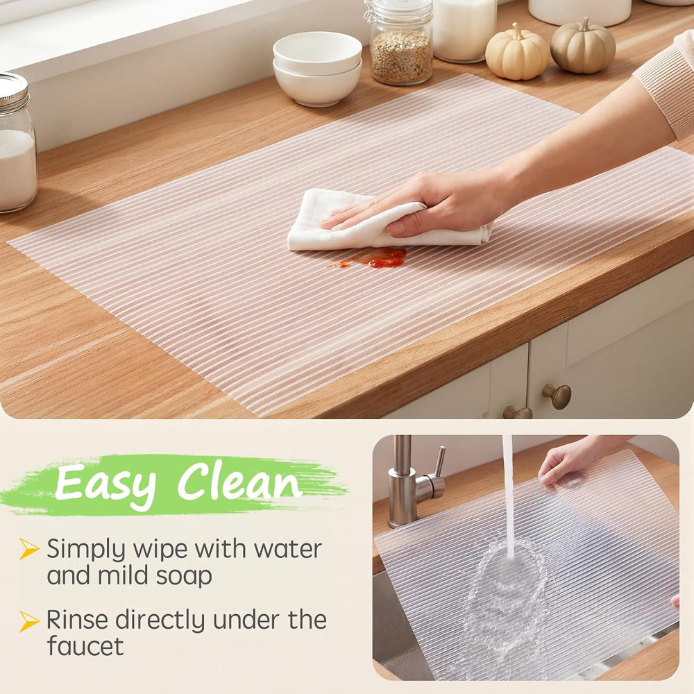 Songrey Waterproof Shelf Cabinet and Drawer Liner, 17.5IN x 10FT, Clear