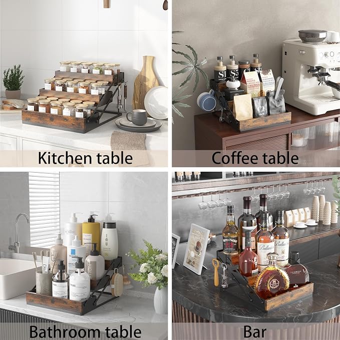 3 Tier Foldable Spice Rack Organizer - Image 6