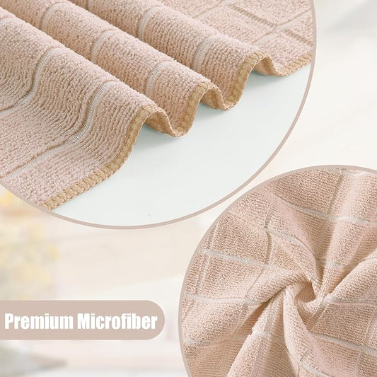 Homaxy Microfiber Kitchen Towels and Dishcloths Set, 12 Pack Soft and Absorbent - Image 2