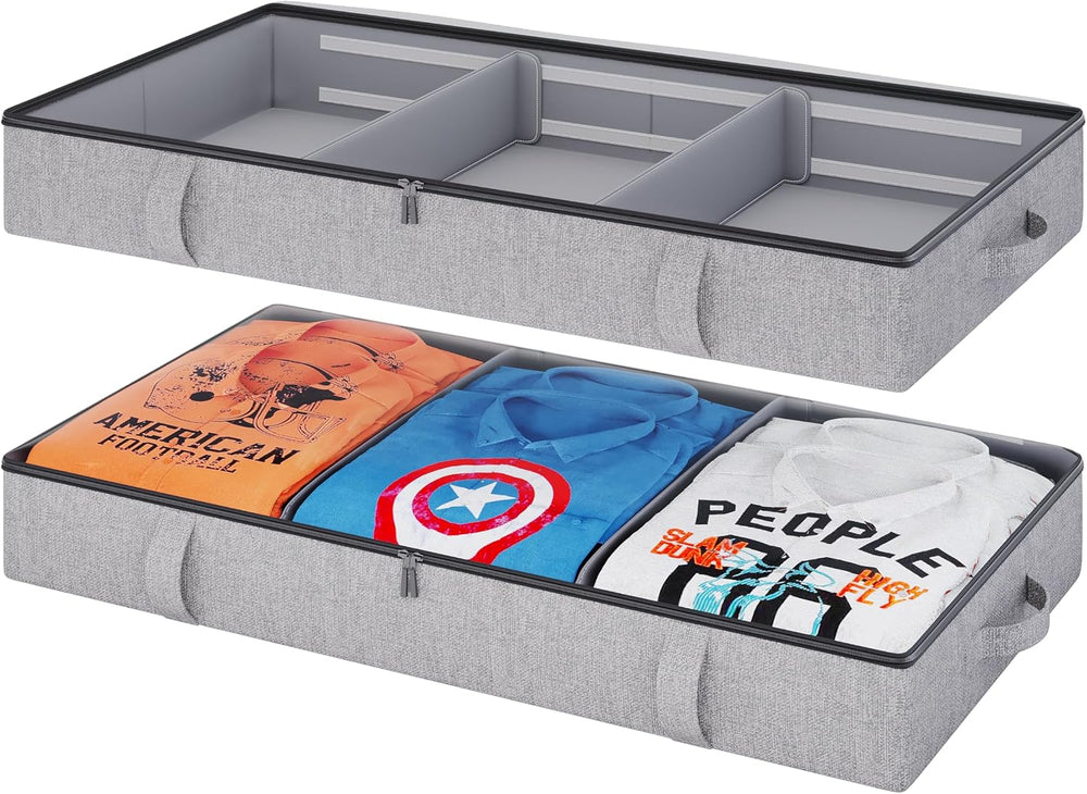 Vailando Under Bed Storage, 2 Pack Under Bed Storage Containers