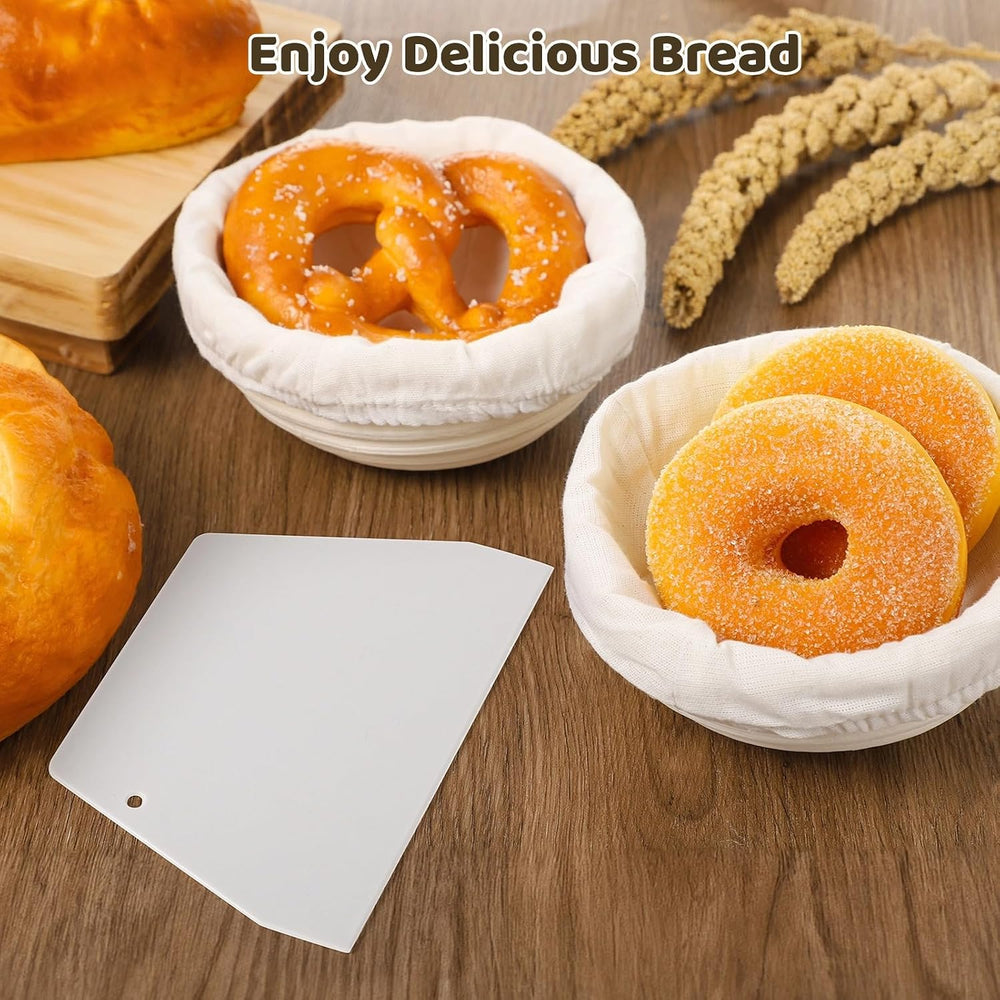 Mini Banneton Basket, Pack of 10 Proofing Basket, Banneton Bread Proofing Bas...