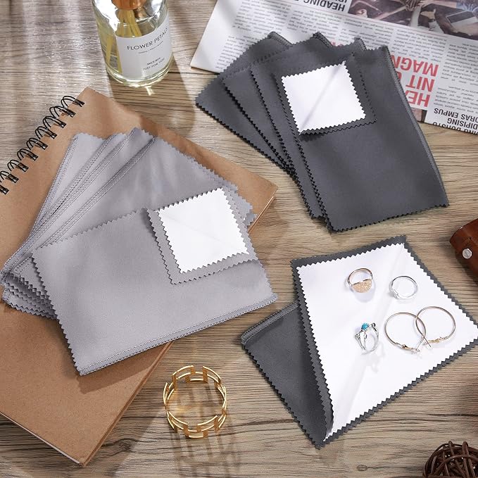 Breling 6 Pcs Silver Jewelry Polishing Cloths 6 x 8 inches Jewelry Cleaning - Image 7