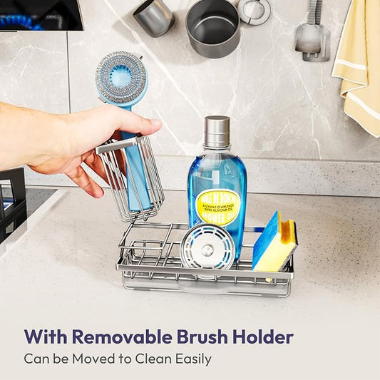 SWTYMIKI Kitchen Sink Caddy Sponge Holder, Kitchen Sink Organzier and Storage - Image 2