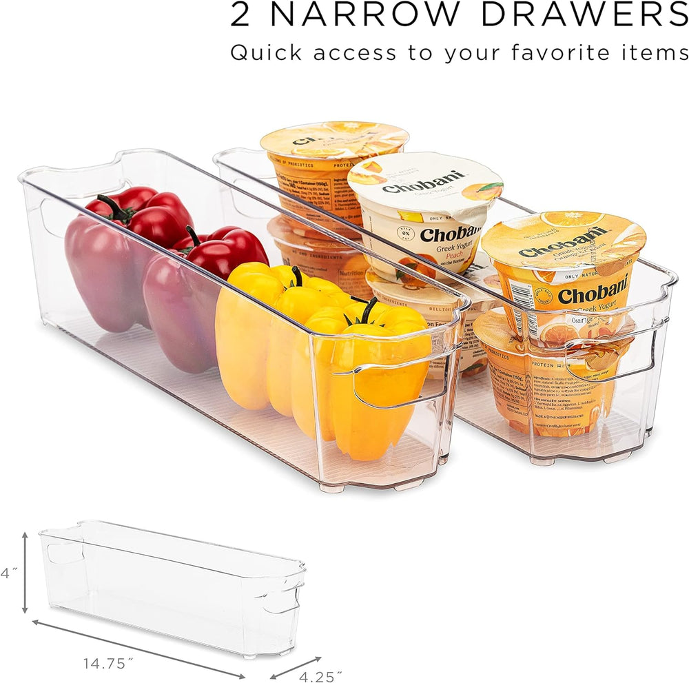 Sorbus Fridge Organizers and Storage Bins for Pantry & Fridge (6 Piece Set)