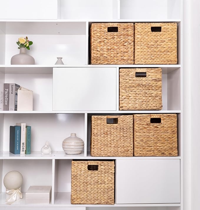 Storage Cube 10.5 x 10.5in, Wicker Storage Baskets - Image 8