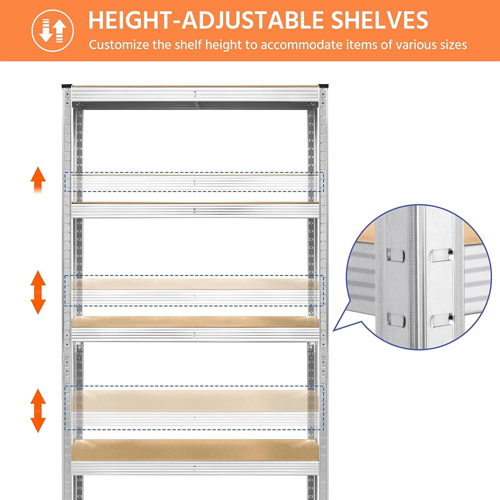 Yaheetech 5-Tier Heavy Duty Storage Shelves 35.5" W x 12" D x 71&qu...