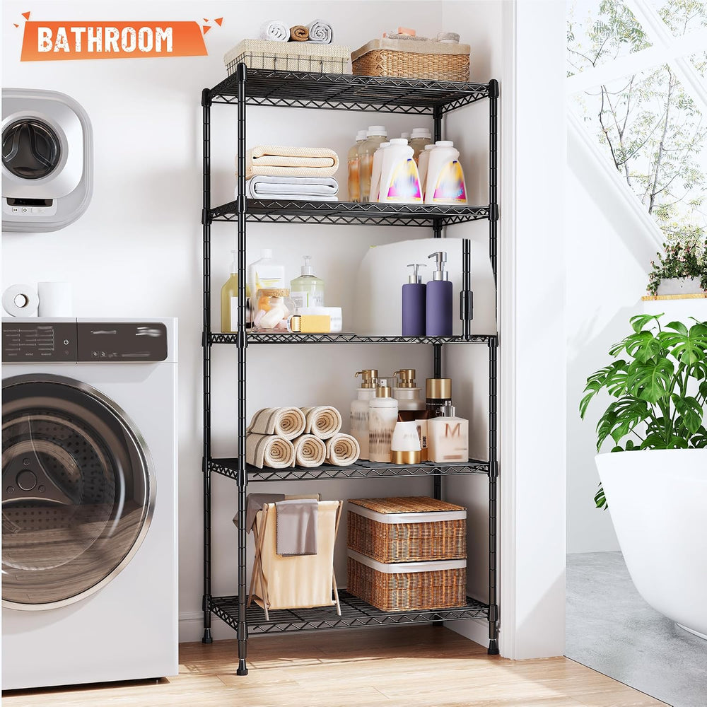 Romorgniz 5-Tier Shelf 1010LBS Storage Shelves Tool-Free Assembly,Adjustable ...