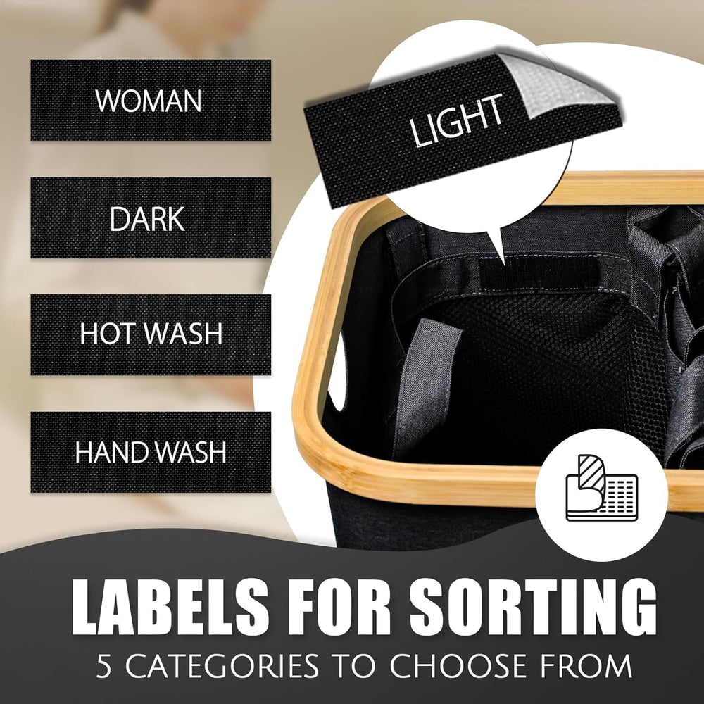 Hampers for Laundry Basket with Lid, 160L Large Laundry Hamper 3 Section