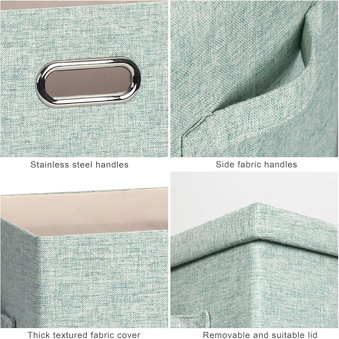 Large 17" 36 Quart Collapsible Stackable Storage Bins - Image 7