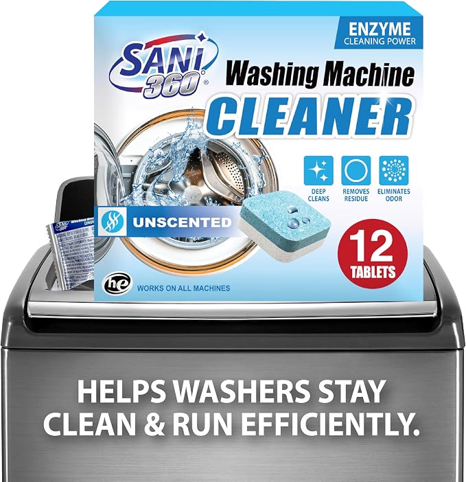SANI 360° Washing Machine Cleaning tablets, 12 pack is Formulated - Image 7