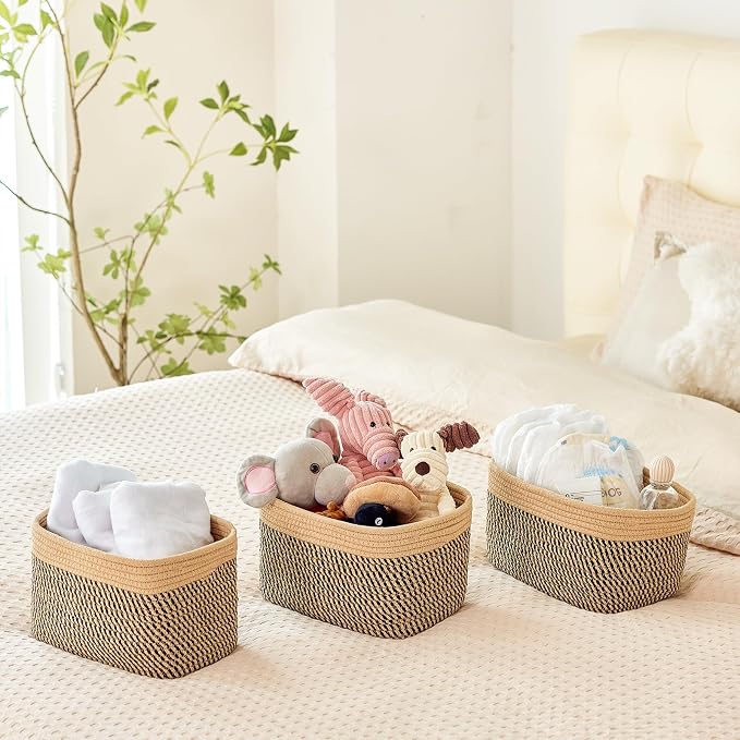 Small Cotton Rope Basket – Storage Bin - Image 9
