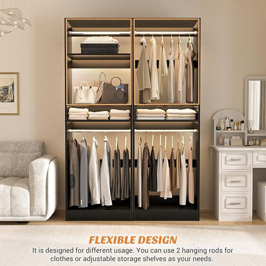 Unikito Freestanding Closet System, 25” Closet Organizer Wardrobe - Image 2