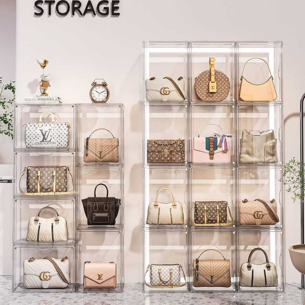 Clear Purse Organizer for Closet, 5 Pack Handbag Storage Organizer, Acrylic D...