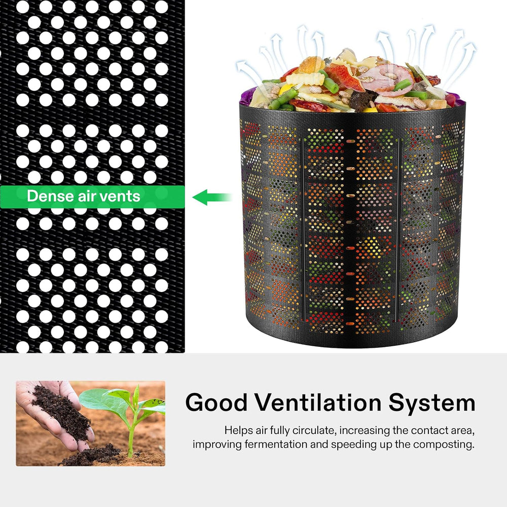 VIVOSUN 300 Gallon Outdoor Compost Bin, Expandable Composter, Easy to Setup &...