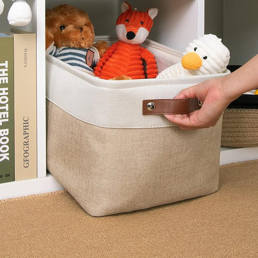 DULLEMELO Collapsible Rectangle Fabric Storage Basket - Image 2