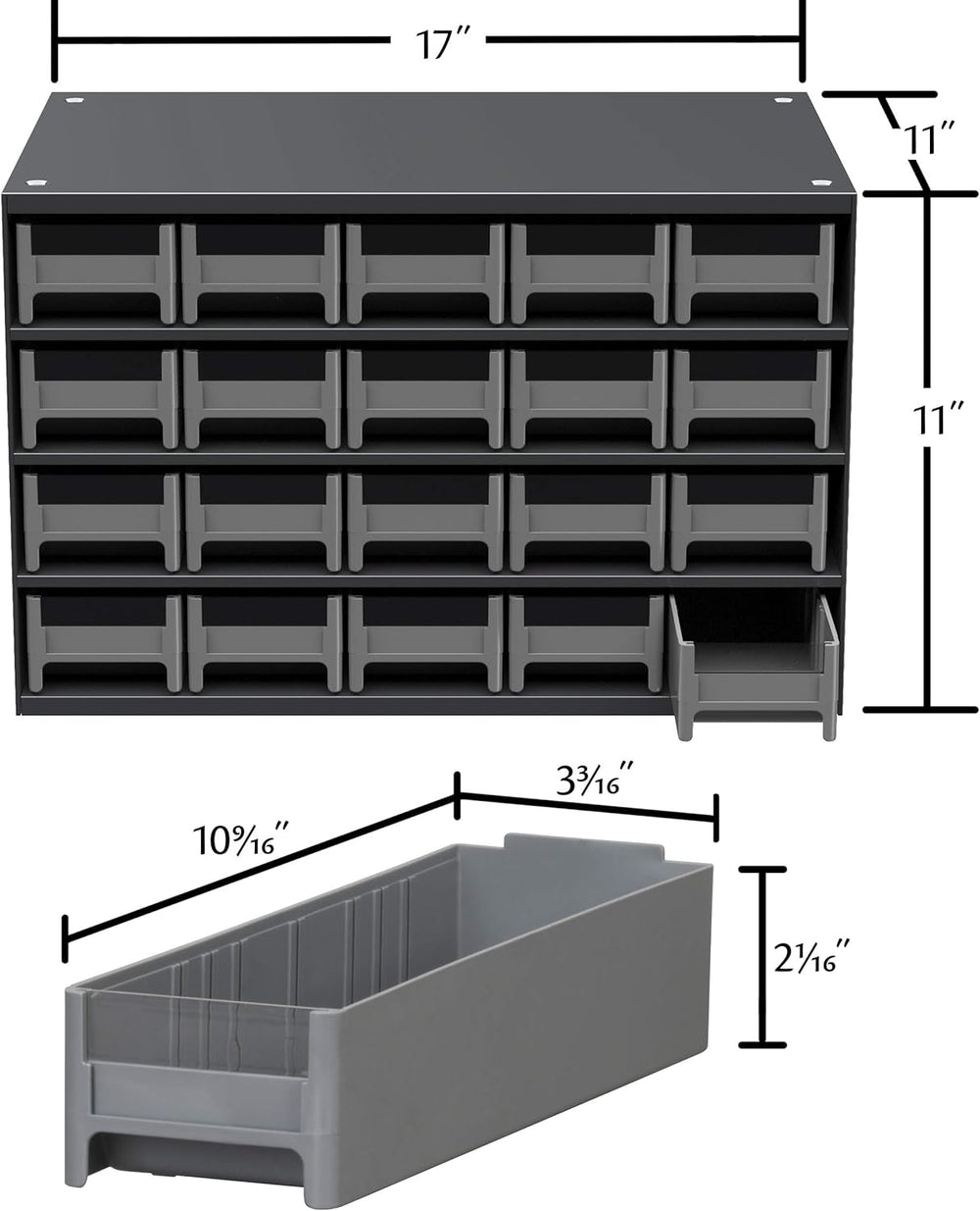 Akro-Mils Steel Garage Storage Cabinet, Small Parts Organizer Metal Cabinet f...
