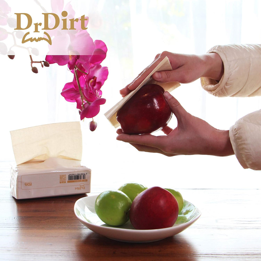 DrDirt Bamboo Facial Tissues Bundle, 63 Packs, 3-Ply, 3 Dispensers