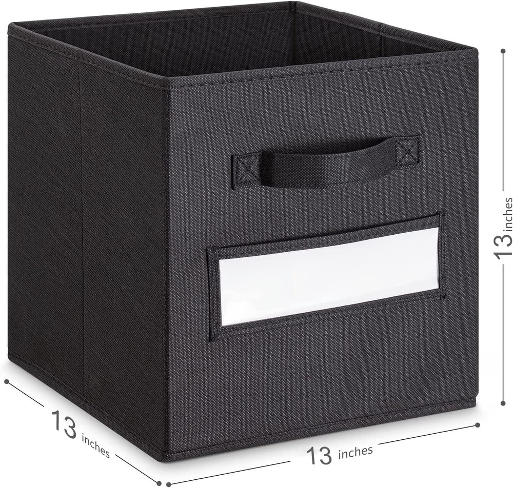 13x13x13 storage cube bins(Set of 8) Fabric storage cubes with 8 Labels Windo...