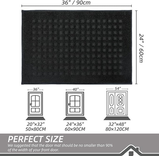 BEQHAUSE Waffle Door Mats Indoor 24"x36", Dog Mat - Image 2
