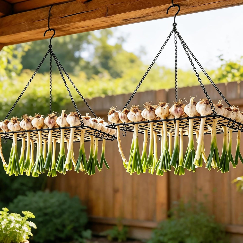 2 Pack Hanging Herb Drying Rack, 13.2x13.2 Inches 81-Hole Indoor Outdoor