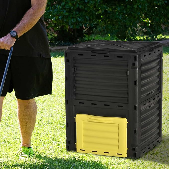 Outsunny Garden Compost Bin 80 Gallon Outdoor Large Capacity Composter Fast - Image 9