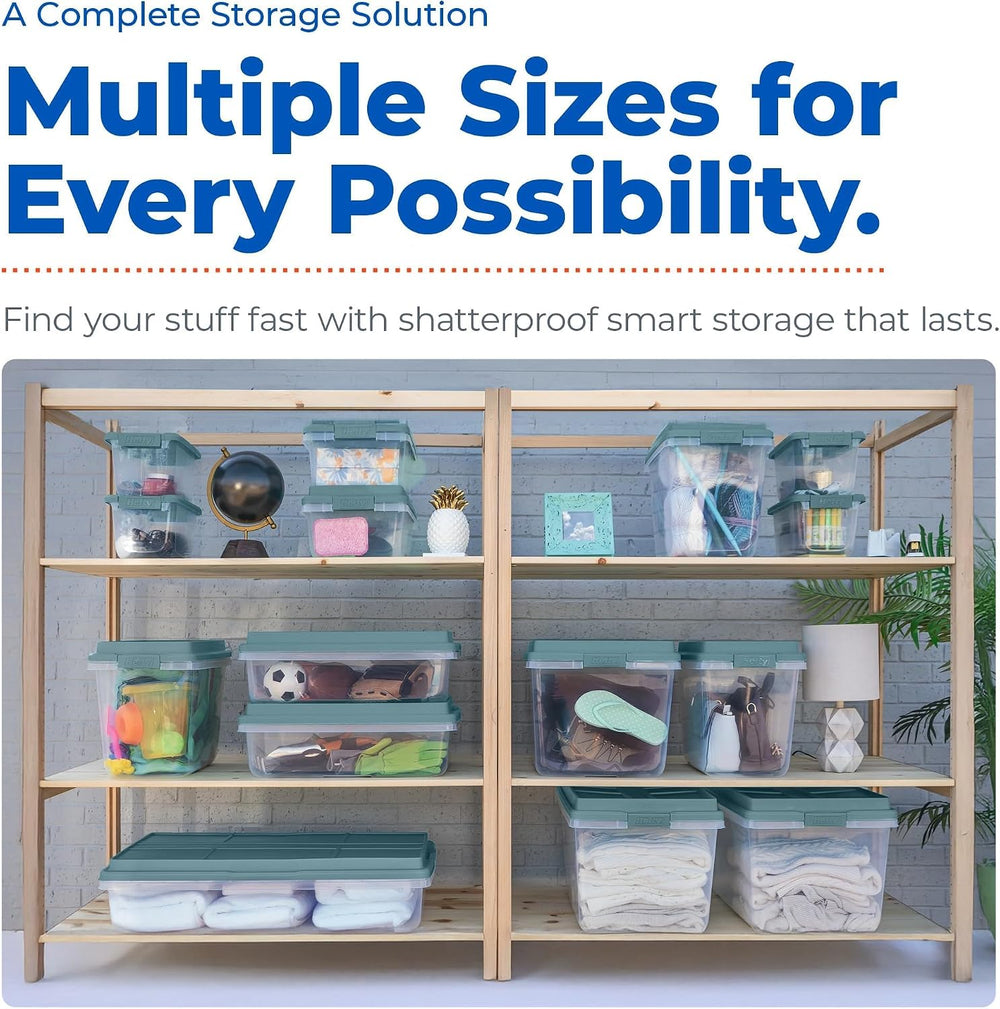 Hefty HI-RISE Stackable Storage Bins - Under Bed Storage Containers with Lids...