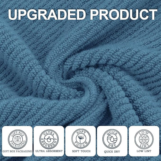 Blue Washcloths 6 Pack, Wash Cloths - Image 2