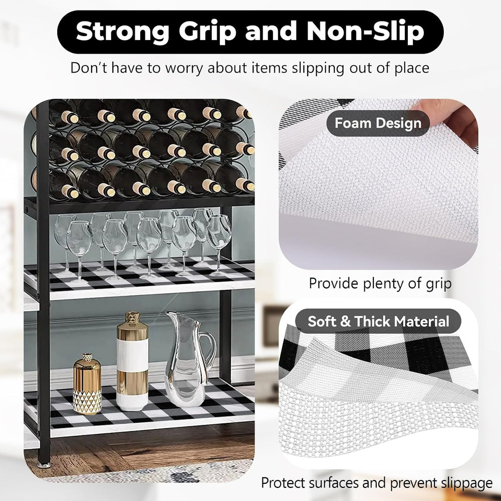 Shelf Drawer Liners for Kitchen Cabinets Non-Adhesive Black 11.8In x 30FT