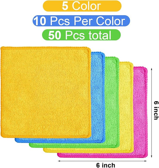 Tanlade Microfiber Cleaning Cloth Cleaning Rags Reasonable Kitchen Towels - Image 2