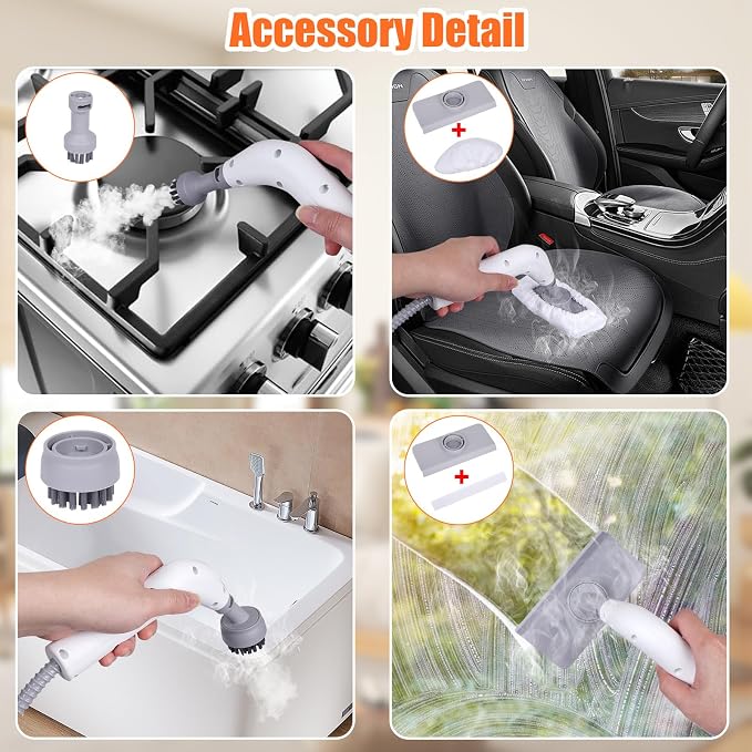 9 in 1 Handheld Steam Cleaner for Home Use, Portable Steamer for Cleaning - Image 8