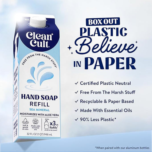 Cleancult - Liquid Hand Soap Refills - Sea Minerals - Gentle On Sensitive Skin - Image 2
