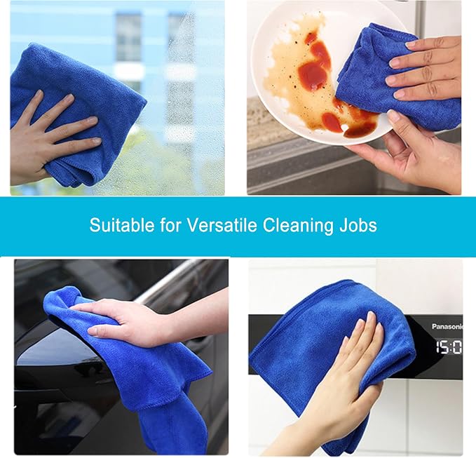 Microfiber Cloth 6Pack Cleaning Rags Absorbant Lint Free Cloth - Image 6