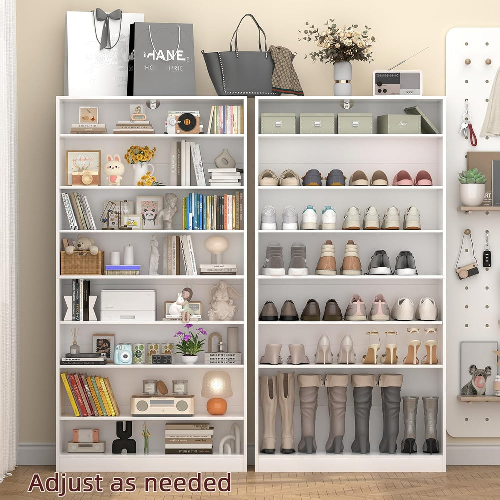 GREATMEET Wood Shoe Rack for Closet, Freestanding Wooden Shoe Storage Organiz...