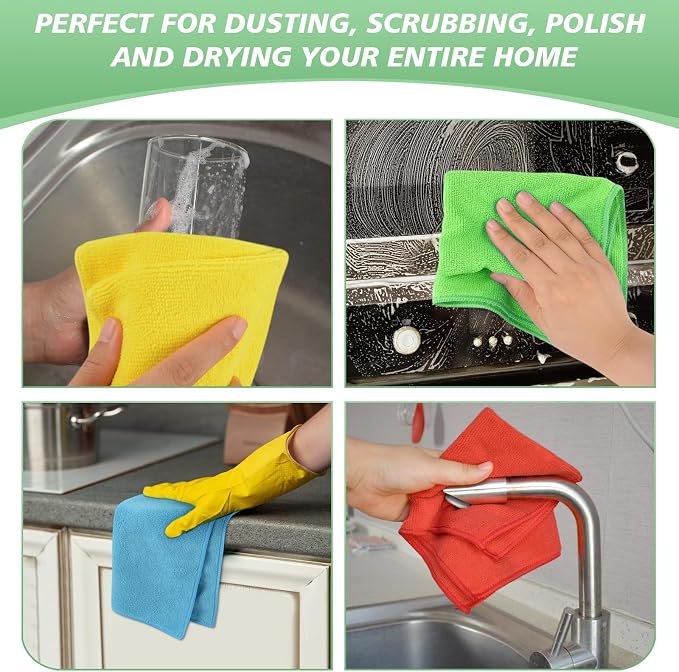 SINLAND Microfiber Dish Cloth for Washing Dishes Rags Best Kitchen Washcloth - Image 7