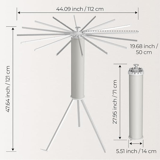 Tripod Clothes Drying Rack, Garment Rack Portable and Foldable Space Saving - Image 2