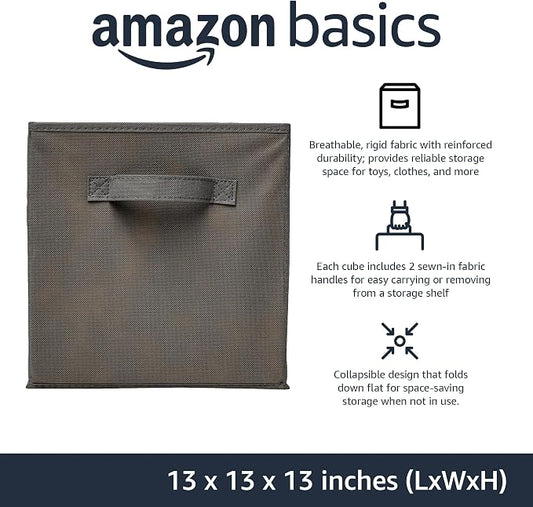 Amazon Basics Collapsible Fabric Storage Cube Bins Organizer - Image 2