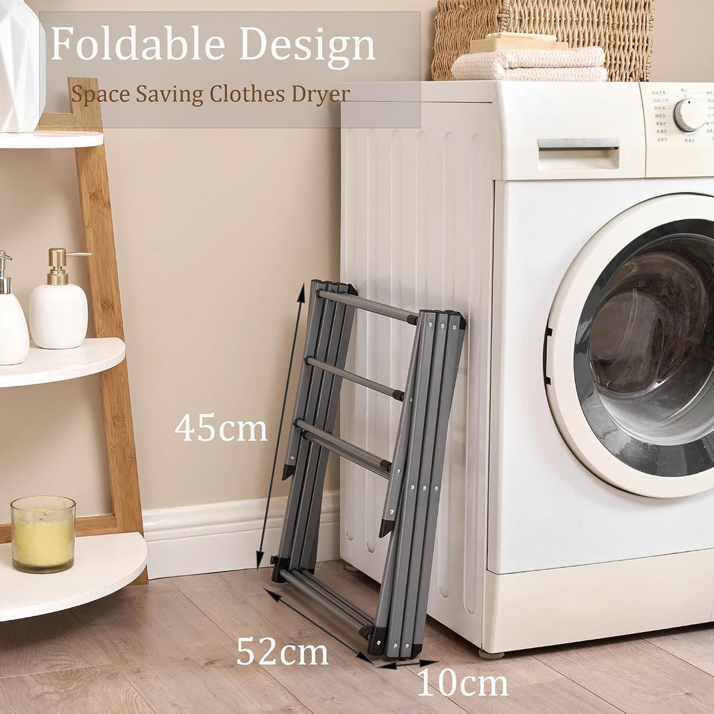 Vivo Technologies 3 Tier Extendable Clothes Airer, Foldable Compact Clothes D...