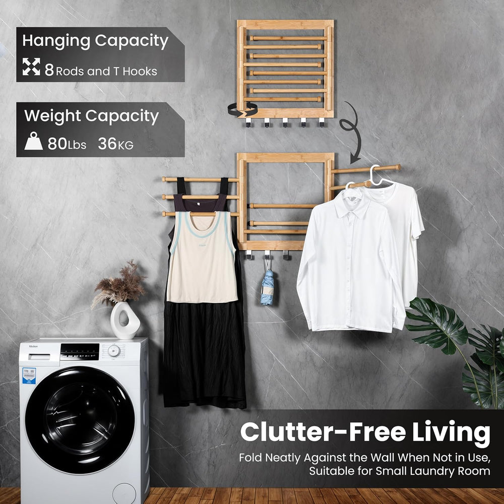 Wall Mounted Drying Rack - Clothes Drying Rack Wall Mounted for Laundry - 20 ...