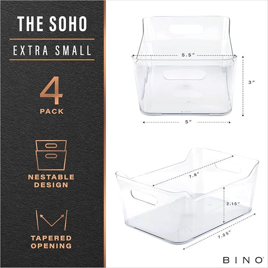 BINO | Plastic Organizer Bins, X-Small - Image 2