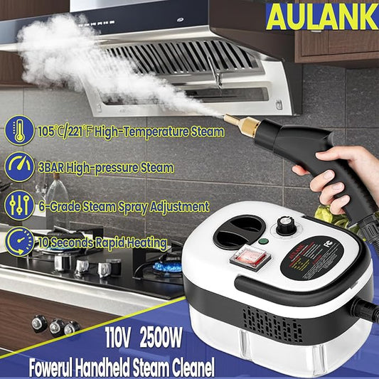2500W Handheld Steam Cleaner, Portable Car Steamer - Image 2