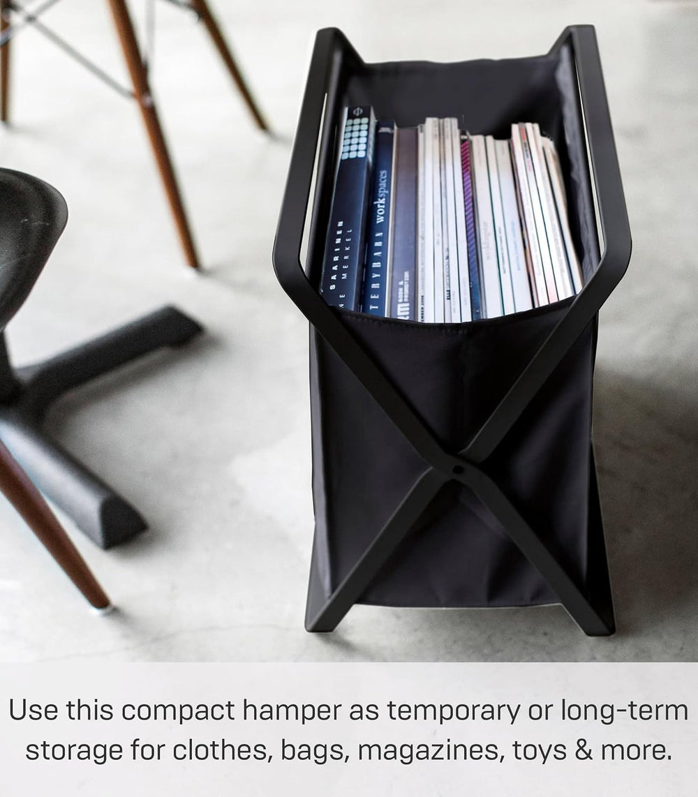 Yamazaki Home Tower Space Saving Storage Hamper - Floor, 16" - Steel - 8...