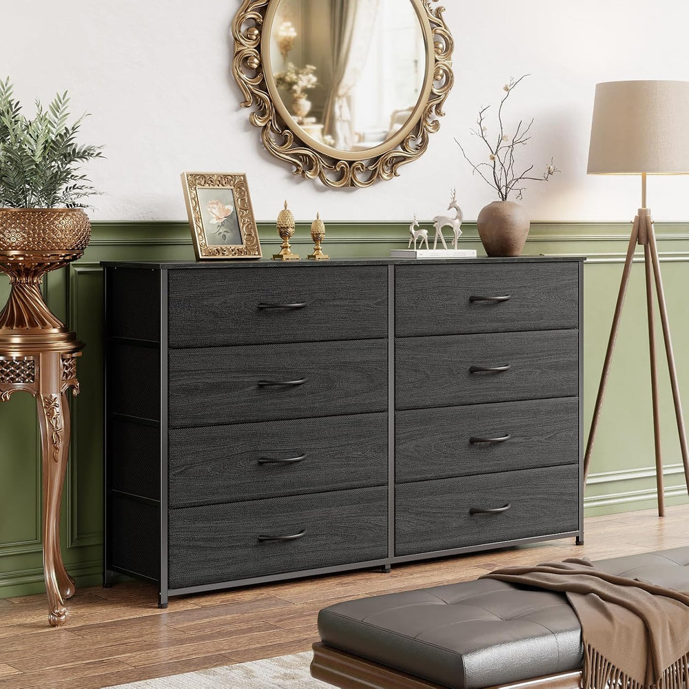 Furnulem Wide Dresser for Bedroom, TV Stand for 55'', 8 Drawer Dorm D...