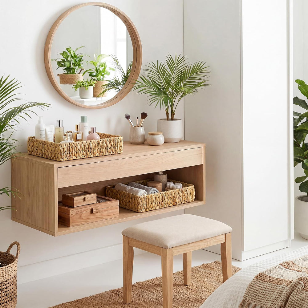 StorageWorks Large Bathroom Baskets, Wicker Storage Baskets for Shelves