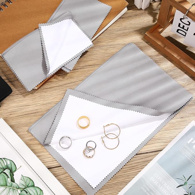 8 Pieces Large Jewelry Polishing Cloth Set Cleaning Cloths Silver Polishing - Image 7