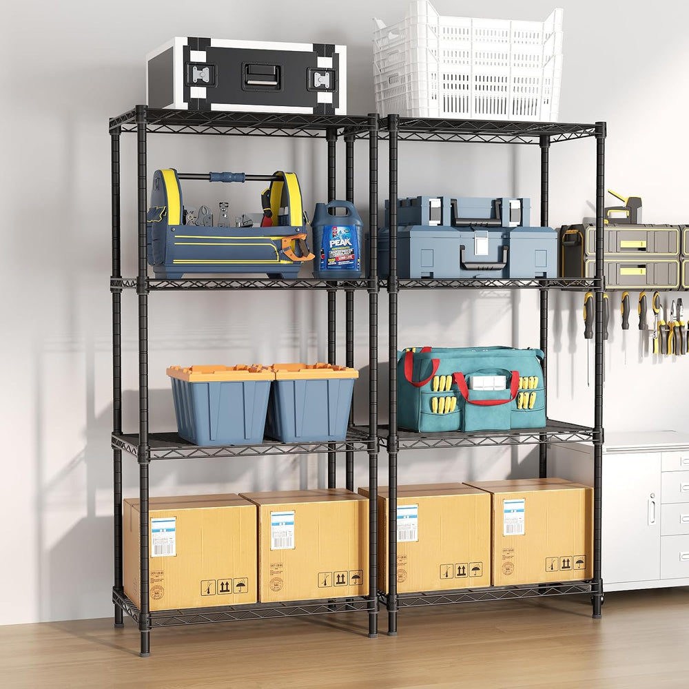 Golpart 4Tier Adjustable Storage Shelves Metal Wire Shelving Standing Shelf