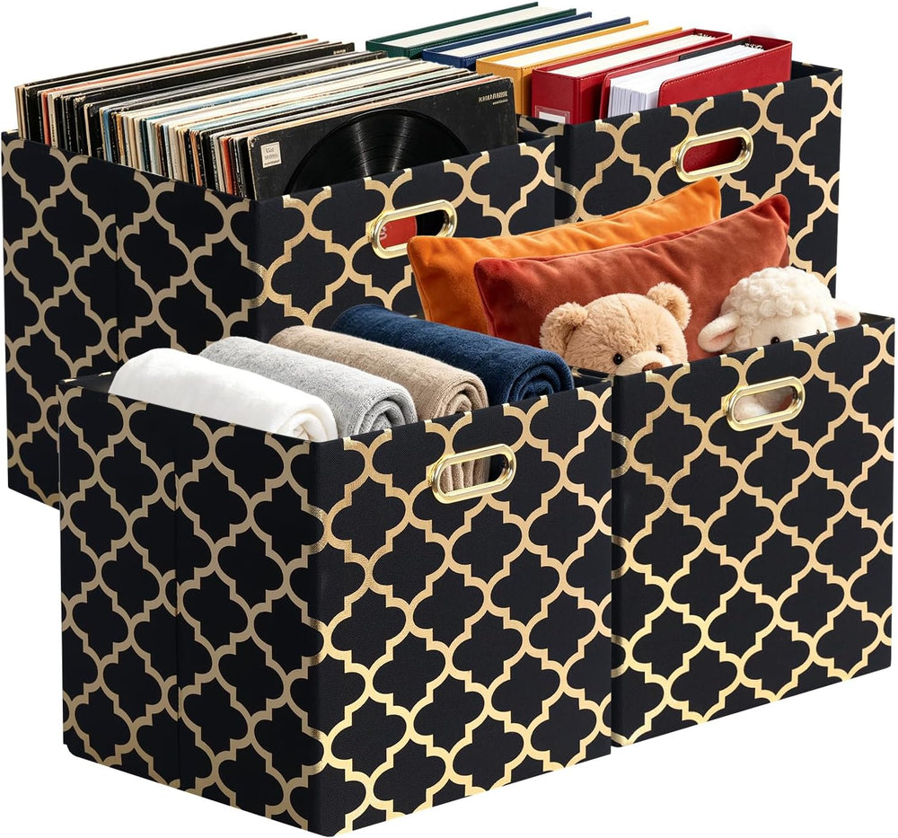 Posprica 11x11x11 Storage Cube Bins, Collapsible Storage Bins Fabric Storage ...