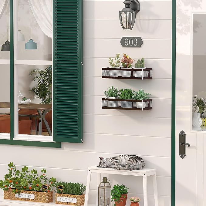 PUSDON Metal Wall Hanging Basket 2 Packs DIY Suitable - Image 4