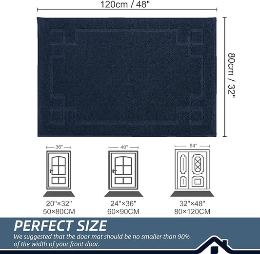 BEQHAUSE Door Mat 32" x 48", Non-Slip Door Mats Indoor Entryway Rugs Washable - Image 2
